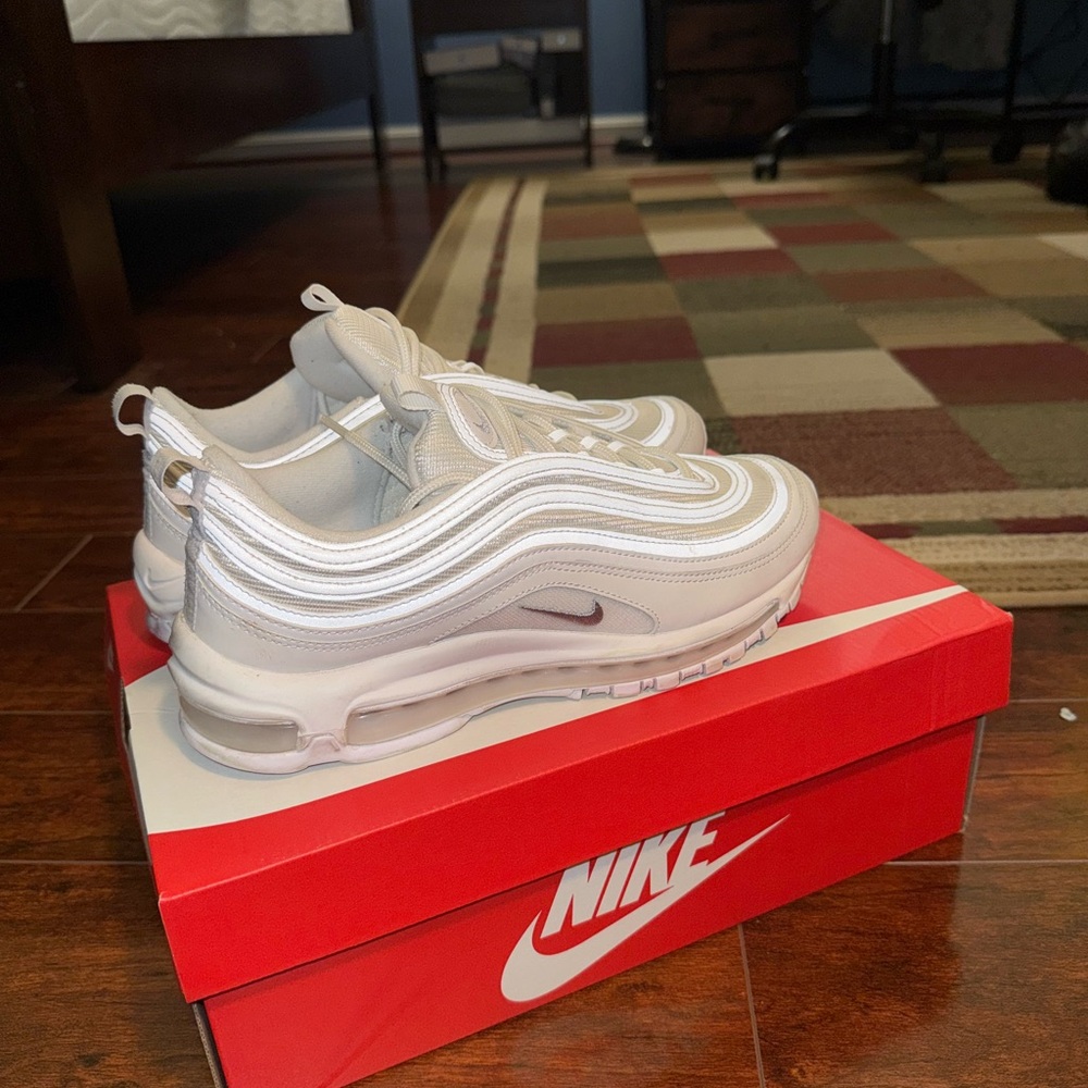 Nike White Sneakers Air Max 97 Streamlined Design